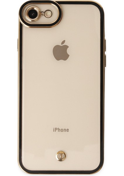 Apple iPhone 8 Kılıf Liva Lens Silikon - Siyah 277097