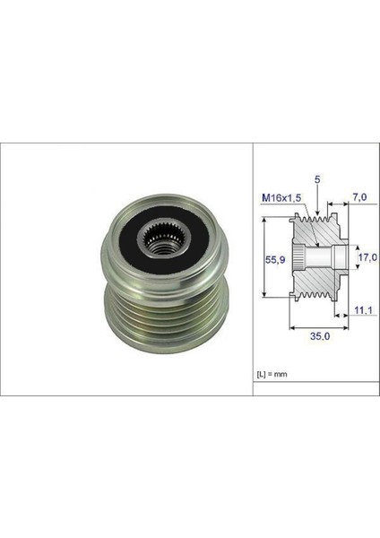588051 Alternatör Kasnagı Passat / A4 A6 1.9 Tdı 1.9 Dtı Uyumlu