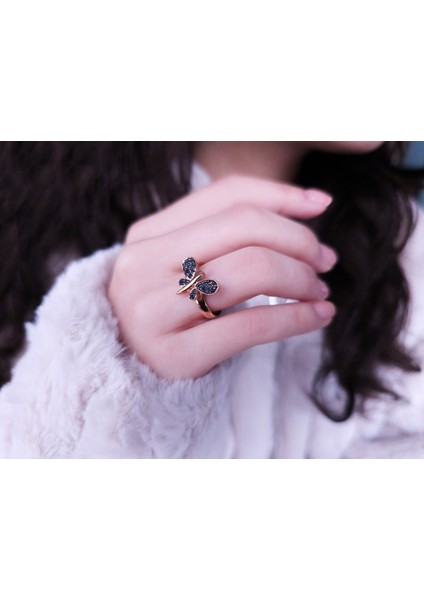 Siyah Pırlanta Yusufçuk Yüzük 0401R0193 fırsatları