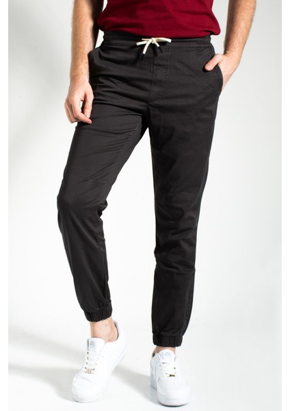 Cedy Denım Erkek Lastikli Mevsimlik Gabardin Jogger Bağcıklı Pantolon C314