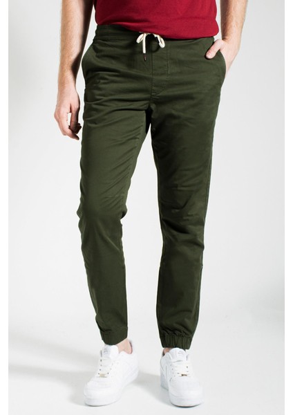 Cedy Denım Erkek Lastikli Mevsimlik Gabardin Jogger Bağcıklı Pantolon C314