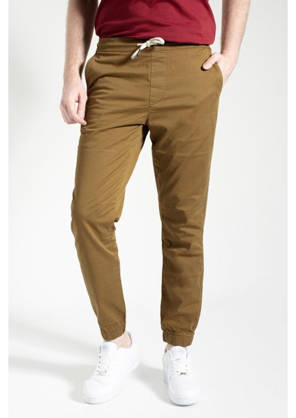 Cedy Denım Erkek Lastikli Mevsimlik Gabardin Jogger Bağcıklı Pantolon C314