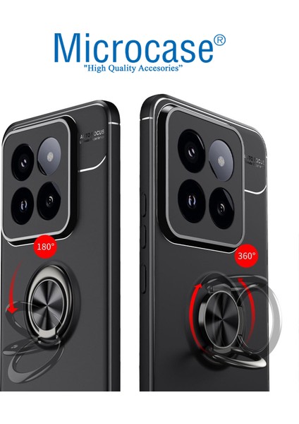 Xiaomi 14 Global Focus Serisi Yüzük Standlı Silikon Kılıf