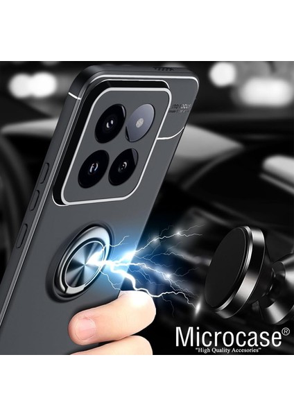 Xiaomi 14 Global Focus Serisi Yüzük Standlı Silikon Kılıf