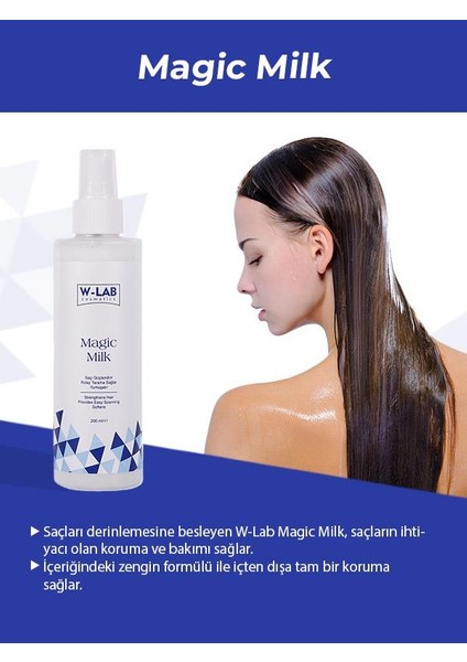 Kozmetik Magic Milk Proteinli Saç Bakım Sütü 200 ml