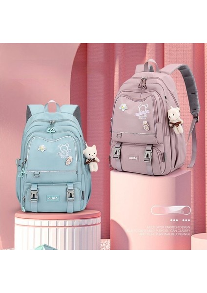 Yeni Ortaokul Okul Çantası Kız Büyük Kapasiteli Öğrenci Omuz Çantası (Yurt Dışından) modelleri