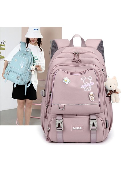 Yeni Ortaokul Okul Çantası Kız Büyük Kapasiteli Öğrenci Omuz Çantası (Yurt Dışından) indirimleri