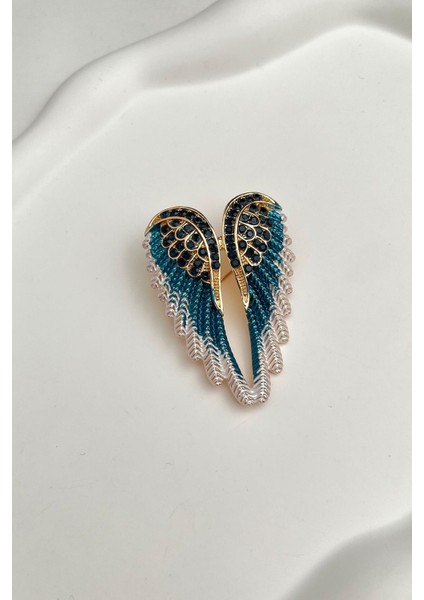 Taşlı İkili Kanat Broş (En:3,5cm Boy:5cm) fiyatları