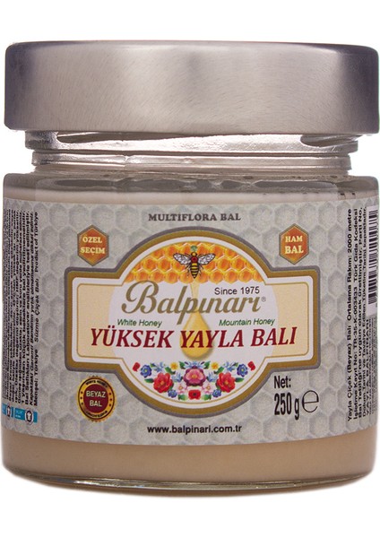 Yüksek Yayla Çiçek Balı Beyaz Bal 250 gr
