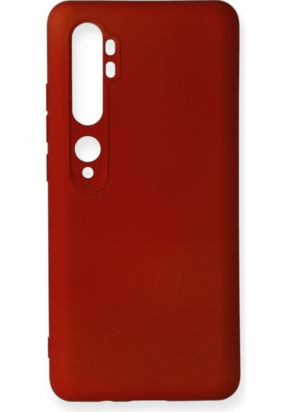 Xiaomi Mi Note 10 Kılıf Premium Rubber Silikon - Bordo 109008