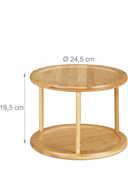 Standlı Bambu Kapaklı 10'lu Baharat Seti 250 ml