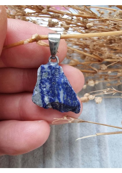 Sertifikalı Lapis Lazuli Ham Taş Kolye Ucu Aaa Kalite