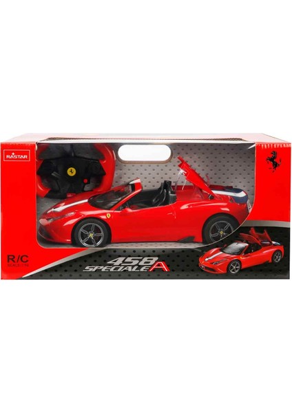 1:14 Ferrari 458 Speciale Uzaktan Kumandalı Işıklı Araba - Kırmızı