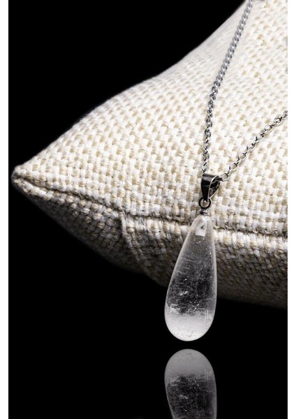 Sertifikalı Kristal Kuvars Doğal Taş Kolye Özel Kesim Aaa Kalite