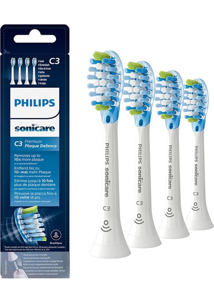 Sonicare C3 Yedek Diş Fırçası Kafaları Için  HX9044/65  Beyaz  4'lü Paket (Yurt Dışından)