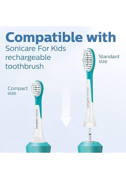 Sonicare Kids 3+ Yedek Diş Fırçası Başlıkları Için HX6034/94 4'LÜ Set (Yurt Dışından)