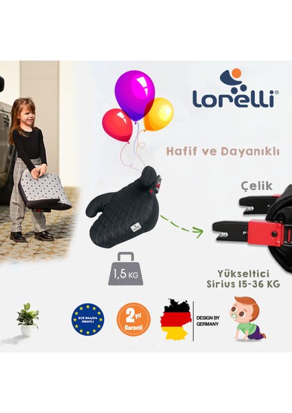 Sirius New Isofix Oto Koltuğu Yükseltici
