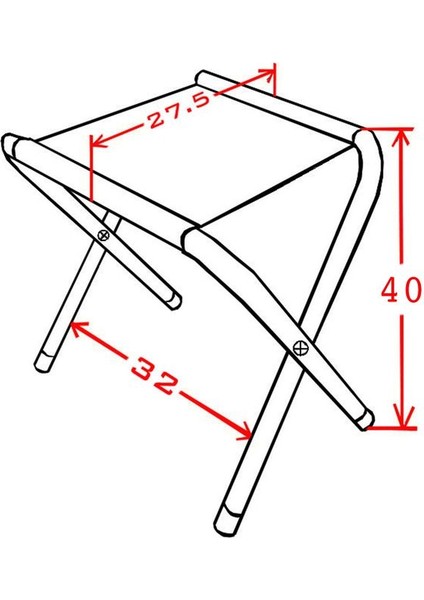 MİLİNA OUTDOOR Uzun Katlanır Kamp Taburesi