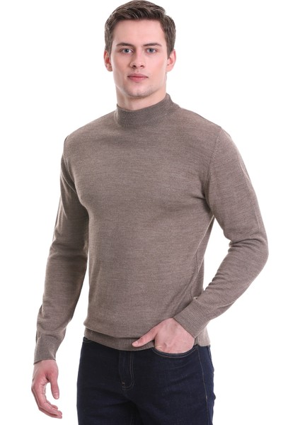 Vizon Regular Fit Düz Yarım Balıkçı Yaka Yünlü Triko Kazak fırsatları