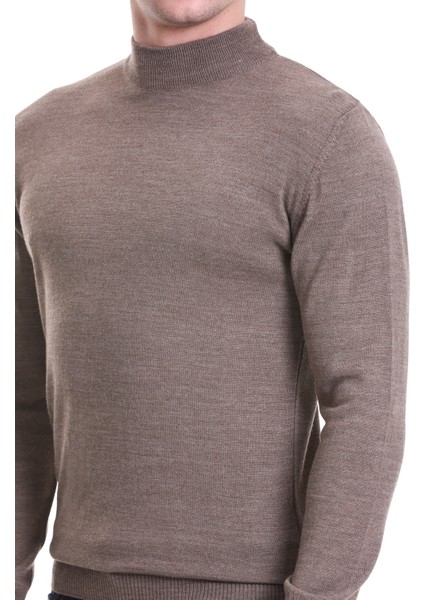 Vizon Regular Fit Düz Yarım Balıkçı Yaka Yünlü Triko Kazak indirimleri