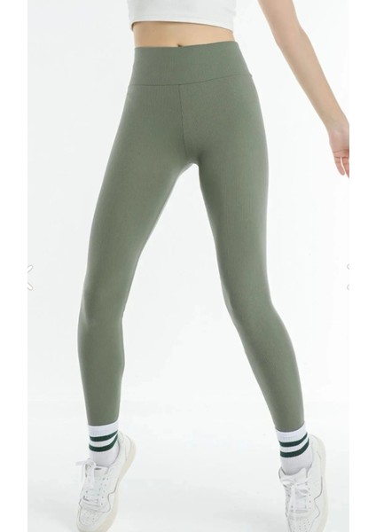 Fitilli Şardonlu Içi Polarlı Yüksek Bel Kışlık Toparlayıcı Tayt modelleri