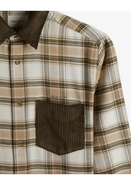 Erkek Yeşil Regular Fit Klasik Yaka Kareli Gömlek 3823314T.362 fiyatları