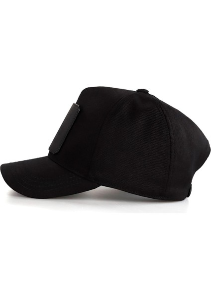 V1 Baseball Balık - 1 Kod Logolu Unisex Siyah Şapka (Cap)