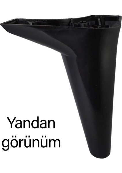 4 Adet Zelve 15 cm Siyah Lüx Mobilya Kanepe Sehpa Ünite Koltuk Ayağı Baza Ayak Robot Akıllı Süpürge