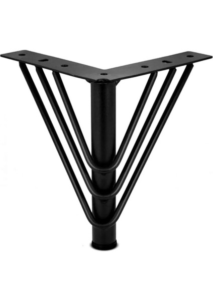 Vanessa Model 12CM Siyah Metal Mobilya, Dolap, Koltuk, Kanepe, Tv Ünitesi Ayakları Metal (1 Adet)