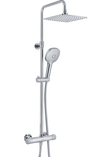 Rubina Termostatik Duş Seti 2 Yollu - Krom
