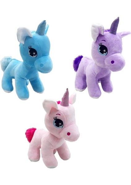 Peluş Pony At Pembe 32 cm - Mavi Su Dünyası