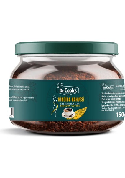 Dr.cooks 2'li Hindiba Kahvesi Detox Diyet Türk Kahvesi 2 Aylık - (120 Kullanım) Net 300GR Drcooks2 fiyatları