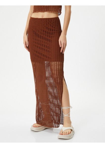File Kalem Etek Midi Boy Yüksek Bel Yanları Yırtmaçlı Astarlı Slim Fit modelleri