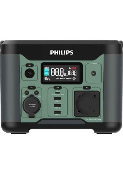 DLP8091CB Siyah Ac Dc Çıkışlı Taşınabilir Güç Kaynağı 300W