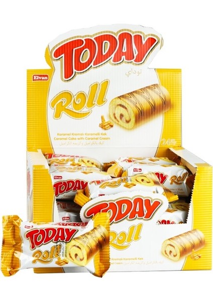 Today Swıss Roll Karamel Kek 35 gr 24 Adet (1 Kutu)