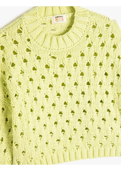 Ajurlu Kazak Triko Yuvarlak Yaka modelleri