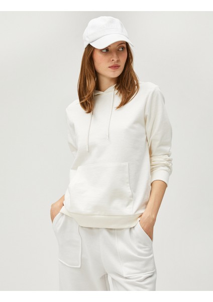 Basic Kapüşonlu Sweatshirt Kanguru Cepli fiyatları