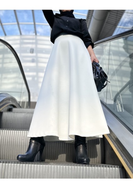 Scuba Uzun Kloş Etek Puf Scuba Kloş Etek Uzun Scuba Etek Tesettür Scuba Etek fiyatları