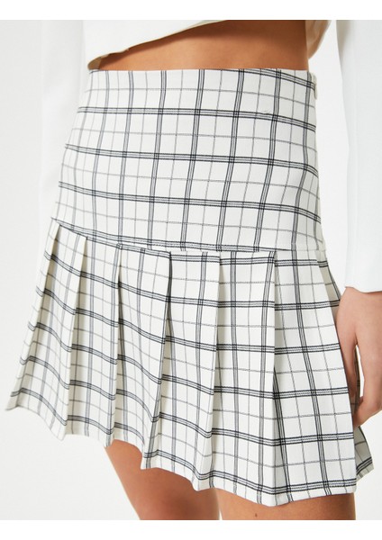 Pileli Mini Etek Viskon Karışımlı indirimleri