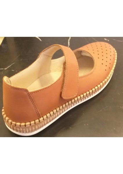 231742 Kadın Hakiki Deri Cırtlı Comfort Babet modelleri