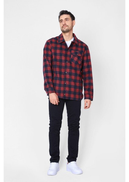 Oduncu Gömlek Ceket N-Franella - Bordo