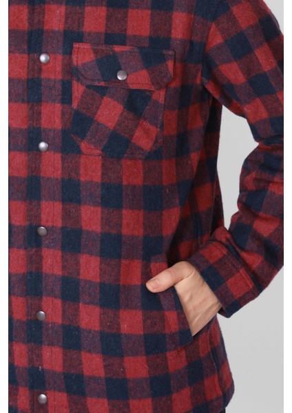 Oduncu Gömlek Ceket N-Franella - Bordo indirimleri