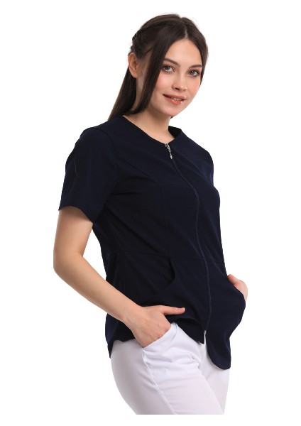 Irıs- Kadın Likralı Lacivert Medikal Üst fiyatları