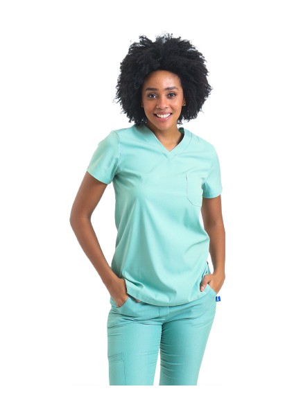 Jogger- Kadın Likralı Mint Yeşili Üniforma Üst