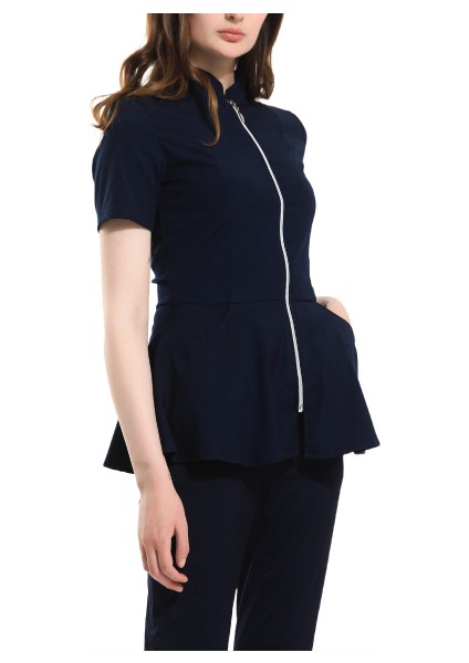 Azelıa - Kadın Likralı Lacivert Üniforma Üst modelleri
