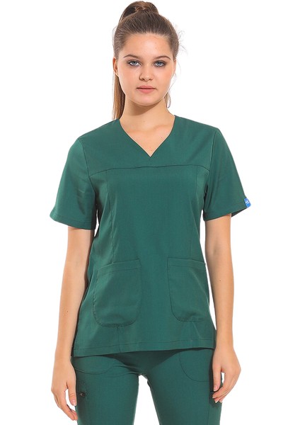 Janet- Kadın Likralı Yeşil Medikal Üst