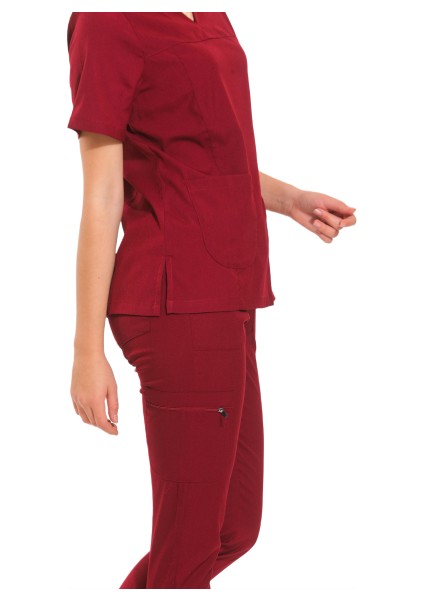 Janet- Kadın Likralı Bordo Medikal Pantolon fırsatları