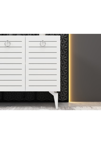 Arrona Konsol 4 Kapaklı Beyaz-Beyaz modelleri