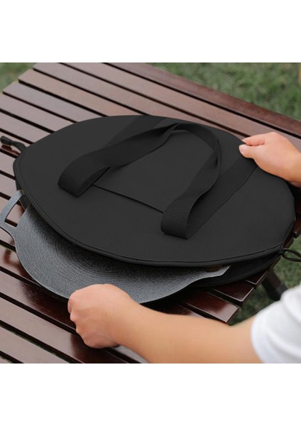 Dökme Demir Tava Çantası Su Geçirmez Kamp Tencere Piknik Aksesuarları Siyah (Yurt Dışından) fırsatları