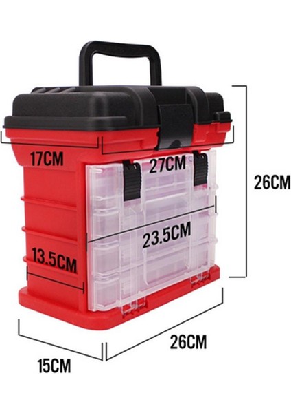 4 Katlı Takım Kutusu Kırmızı (Yurt Dışından) indirimleri